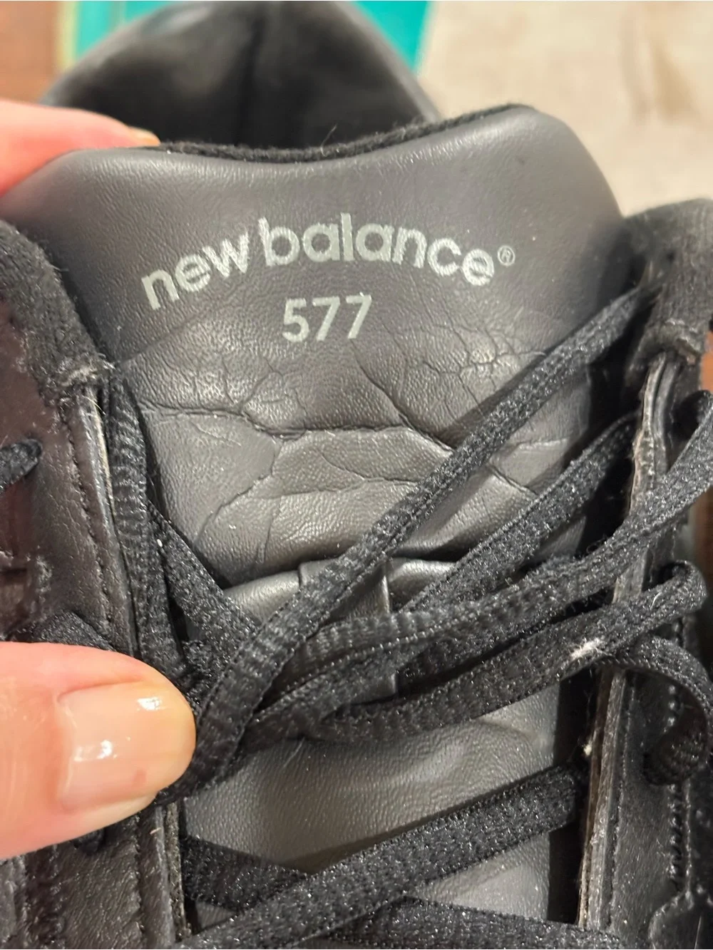 New Balance 577 Walking SL-2 Shoes Lace Up Black MW577BK Mens Size 13 2E